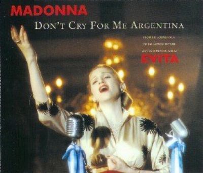 Madonna Don't Cry For Me Argentina album cover